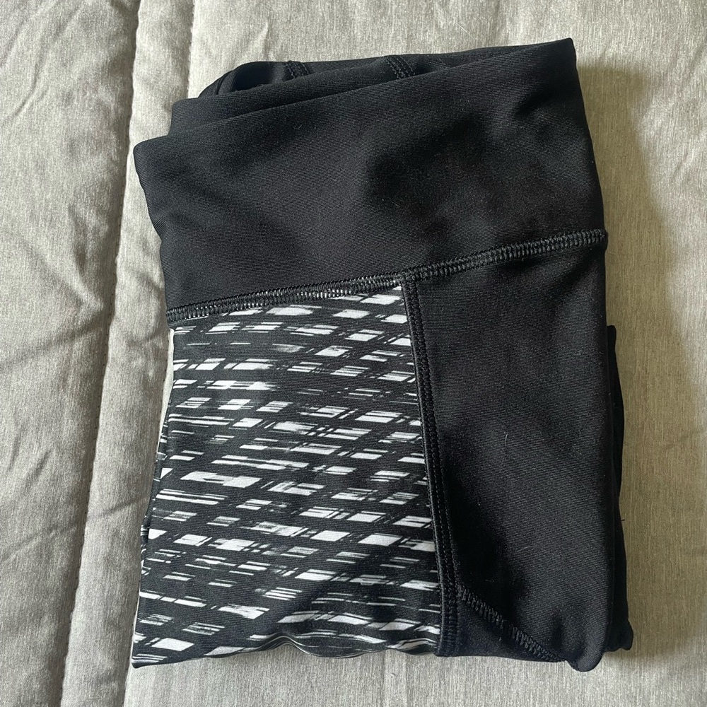 Under Armour Black Leggings with White Logo
